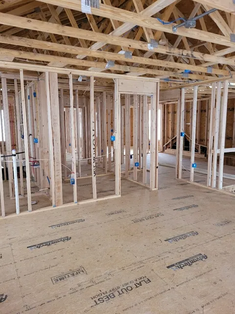 Interior framing of a new addition